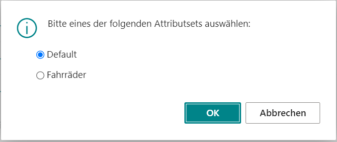 Shopattributset auswählen (Magento)