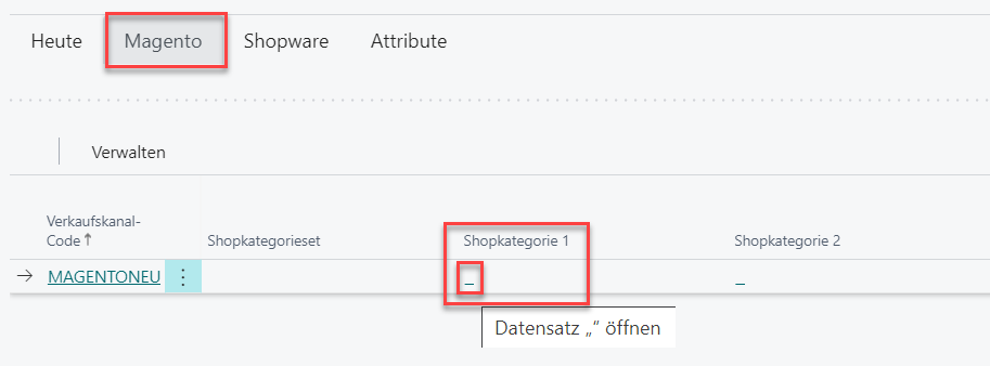 Feld Shopkategorie 1